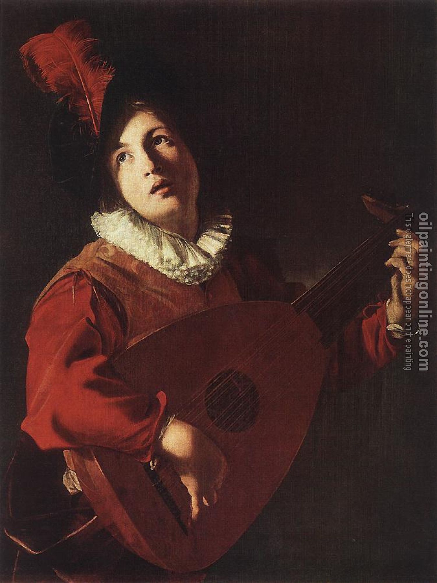 Manfredi, Bartolomeo - Lute Playing Young